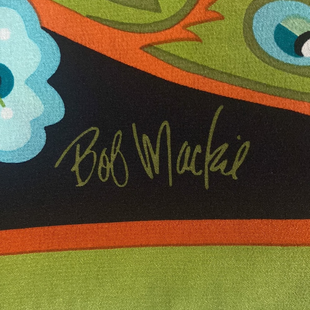 Vintage Bob Mackie 100% Silk Wearable Art Scarf